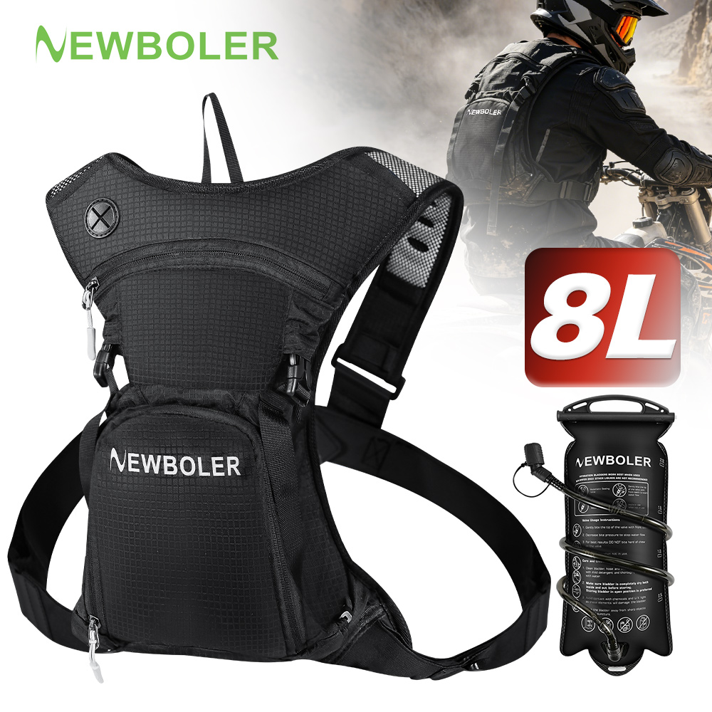 Cycling Commute Backpack - Zaino idrico NEWBOLER 8L per moto,